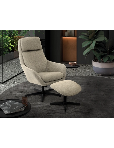 Capri | Sillón Giratorio + Reposapiés LETTO BELLO