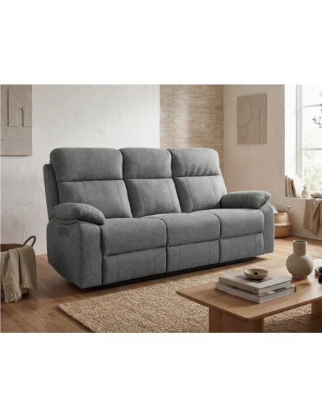 Amber | Sofá 3 Plazas 2 Relax Eléctricos LETTO BELLO