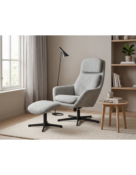 Capri | Sillón Giratorio + Reposapiés LETTO BELLO