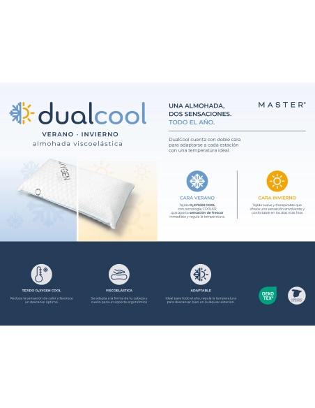 Dualcool | Almohada Viscoelástica Verano/Invierno MASTER